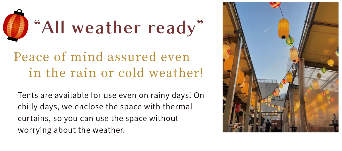 “All weather ready” Peace of mind assured even in the rain or cold weather.!
